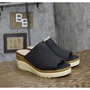 Naturalizer SOUL Womens Goodtimes Mule Slip On Wedge Sandals H9772S0 Black 9W